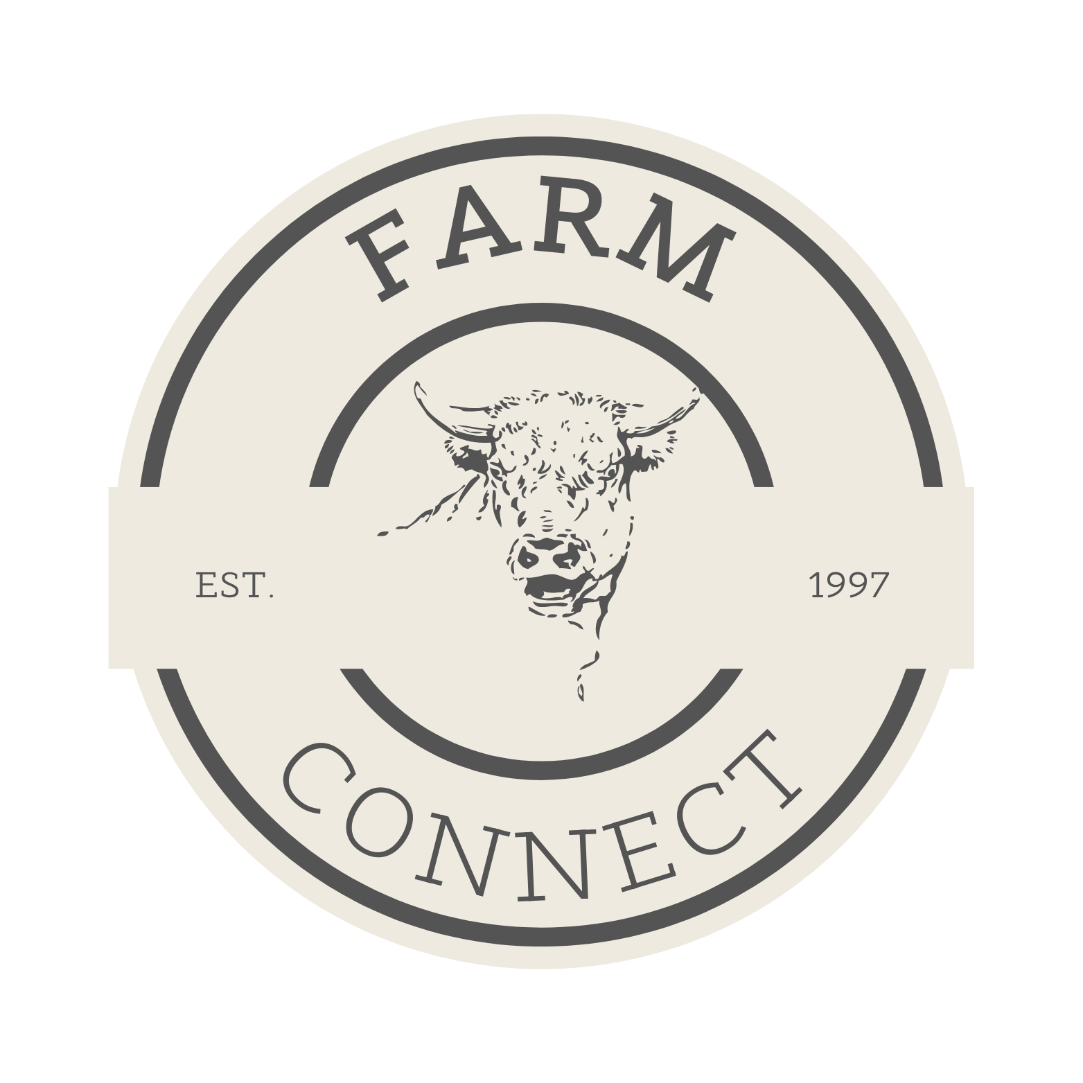 Gray Cream Minimalist Farm House Logo